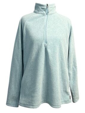 Eddie Bauer Light Blue Fleece 1/4 Zip Sweatshirt M